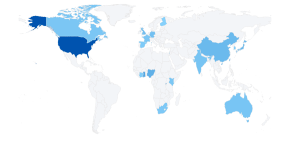 PatSnap Discovery: This Discovery chart illustrates Zipline’s global presence according to market reports.